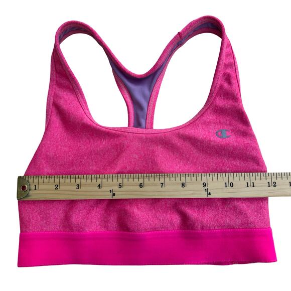 Champion Pink Heathered Racerback Sports Bra Medium Support Size M - Picture 6 of 6